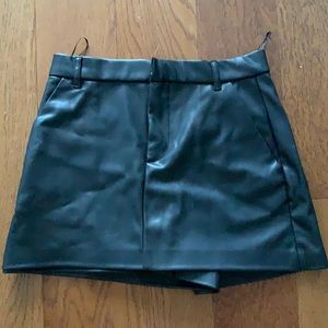 Zara Leather Skirt shorts